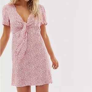 Women's Red and White Dress